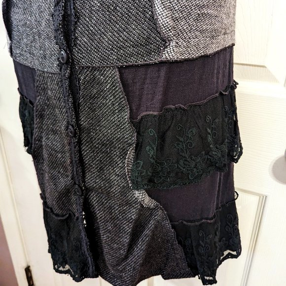 Pretty Angle Boutique Boho Linen Blend Tiered Sleeveless Tunic / Dress - Picture 5 of 10